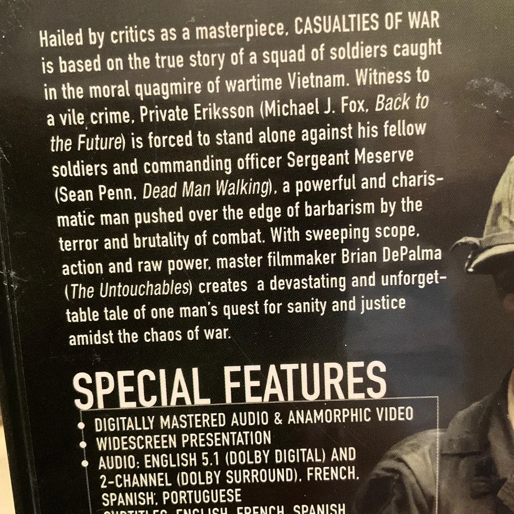 DVD - Casualties of War. V77